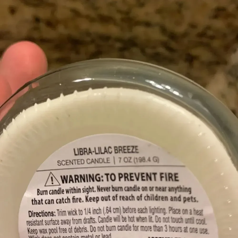 3for$20 NWT scented candle lilac breeze zodiac sign Libra 7oz